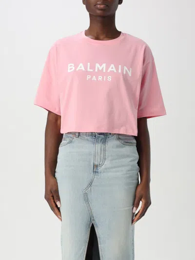 BALMAIN T-SHIRT BALMAIN WOMAN COLOR PINK,G46845010