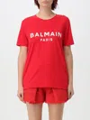 Balmain T-shirt With Logo In Rot