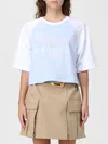 Balmain T-shirt  Woman Color Sky In Blue