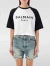 Balmain Mid-rise Frayed Denim Shorts In White 1