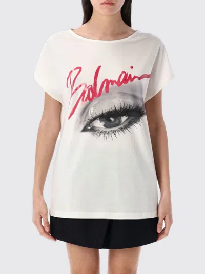 BALMAIN T-SHIRT BALMAIN WOMAN COLOR WHITE,G87605001