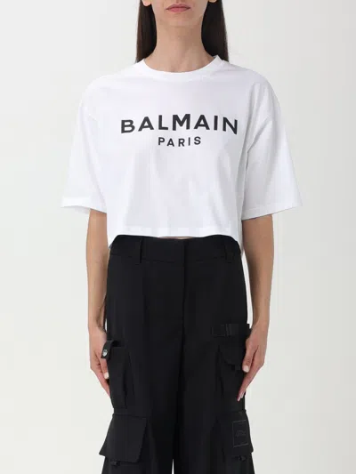 BALMAIN T-SHIRT BALMAIN WOMAN COLOR WHITE,F15206001