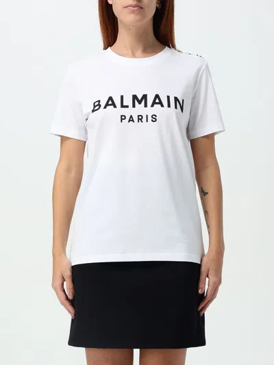 BALMAIN T-SHIRT BALMAIN WOMAN COLOR WHITE,420926001