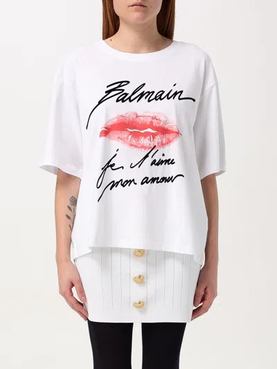 BALMAIN T-SHIRT BALMAIN WOMAN COLOR WHITE,G40700001