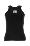 Balmain Tank Top With Pb Monogram In Black