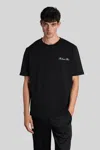 Balmain Black Cotton T-shirt In Black