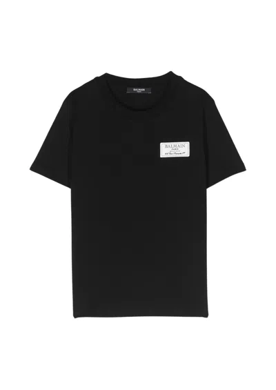 Balmain Kids' T Shirt In Black