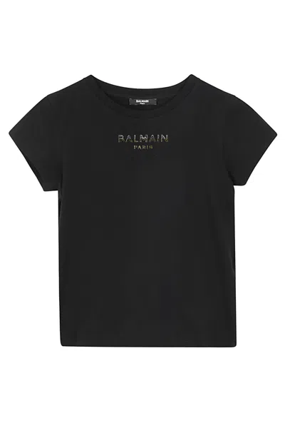 Balmain Kids' T Shirt In Black