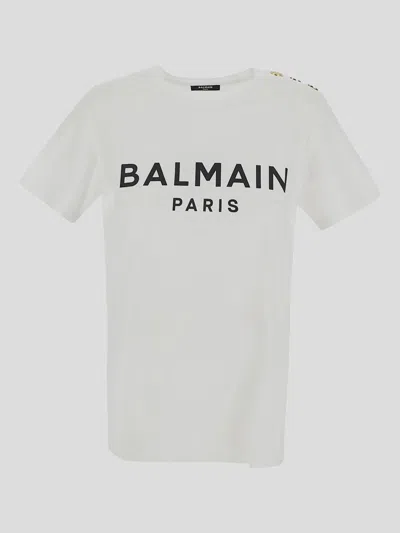 Balmain White Cotton T-shirt