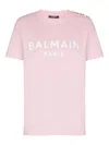 Balmain Tshirt 3 Btn Logo In Pink