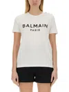 Balmain Logo Print Crewneck T-shirt