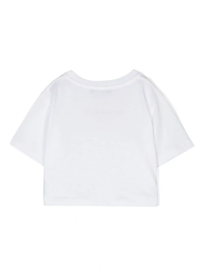 Balmain T-shirt Con Logo Ricamato In White