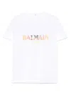 Balmain Logo-embroidered T-shirt In White