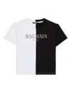 Balmain Multicolor T-shirt For Kids With Logo In White