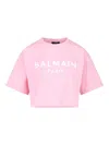 Balmain T-shirt Crop Logo