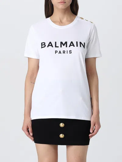 BALMAIN T-SHIRT IN COTTON JERSEY,391141001