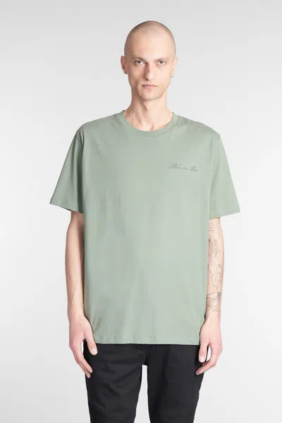 Balmain T-shirt In Green Cotton