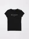 Balmain Button Print T-shirt In Black