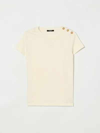 Balmain T-shirt  Kids Color White In Neutral