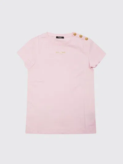 BALMAIN BALMAIN COTTON T-SHIRT WITH BUTTONS