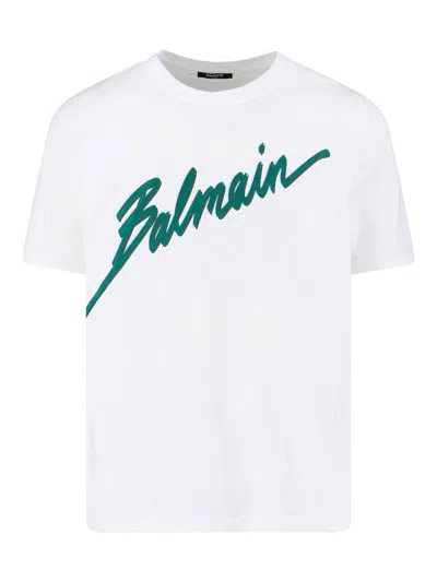Balmain Crew Neck Short Sleeves In White