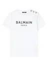 Balmain Logo-print T-shirt In Ne White Black