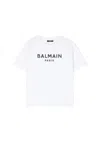Balmain Logo-print T-shirt In Ne White Black