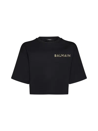 Balmain T-shirt In Noir/or
