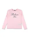 Balmain T-shirt In Rosa/argento