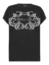 Balmain T-shirt Con Stampa In Black
