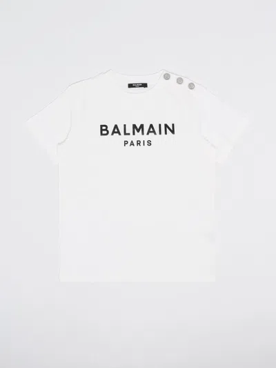 Balmain Kids' T-shirt T-shirt In Bianco-nero