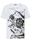 Balmain Flower-print Cotton T-shirt In White