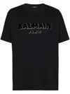 Balmain Logo-print Organic Cotton T-shirt In Black