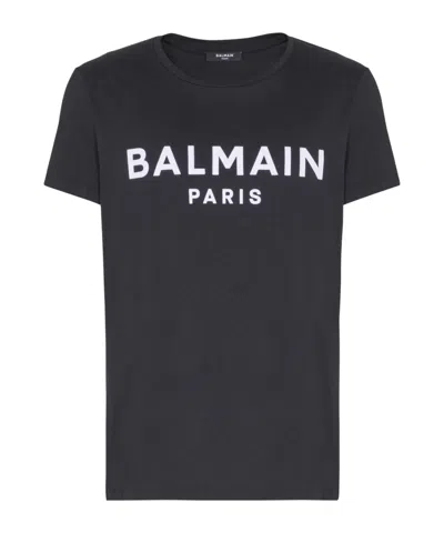 BALMAIN BALMAIN LOGO PRINTED CREWNECK T-SHIRT