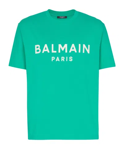 BALMAIN BALMAIN LOGO PRINTED CREWNECK T-SHIRT