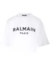 Balmain T-shirt With  Paris Print In White