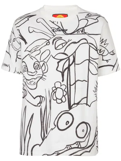 Balmain T-shirt With Graphic Print For Disney In White