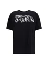 Balmain T-shirt With Leopard Print In Black