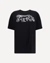 Balmain T-shirt With Leopard Print In Black