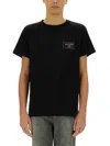 Balmain Couture Label Round Neck Slim Fit T-shirt