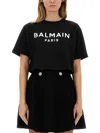 Balmain Cropped Ss T-shirt Clothing