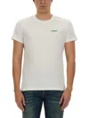 Balmain Flocked Logo T-shirt In Bianco