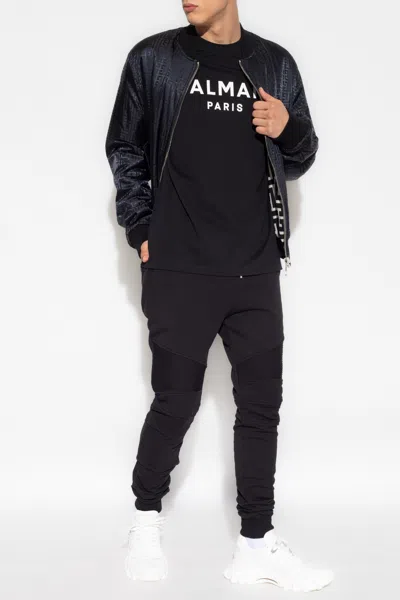 Balmain T-shirt With Logo In Black
