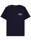 Balmain Navy Blue Cotton T-shirt In Black