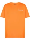 Balmain Embroidered Signature Logo T-shirt In Yellow & Orange