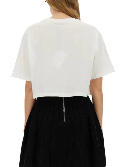 Balmain Women T-shirt With Logo In White
