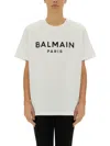 Balmain Printed Cotton T-shirt In White