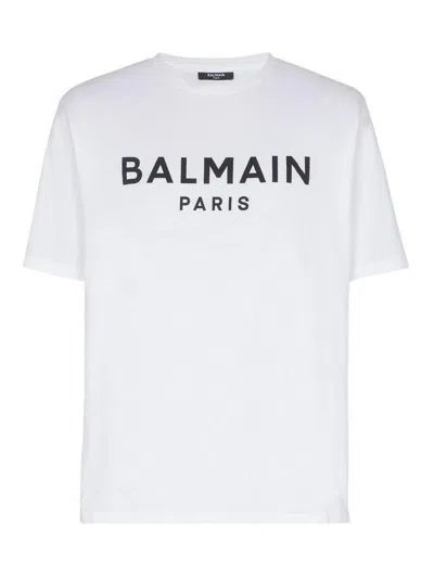 BALMAIN T-SHIRT WITH  PARIS PRINT