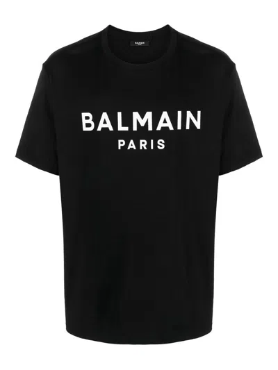 BALMAIN T-SHIRT WITH  PARIS PRINT