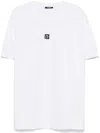 Balmain T-shirt With Pb Embroidery In White